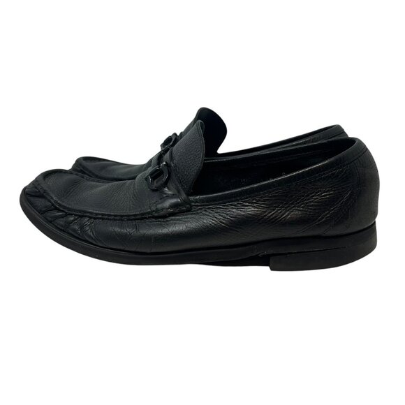 Salvatore Ferragamo Mens 13 Gancini Bit Loafers Black Leather Driving Shoes Flaw main image 4